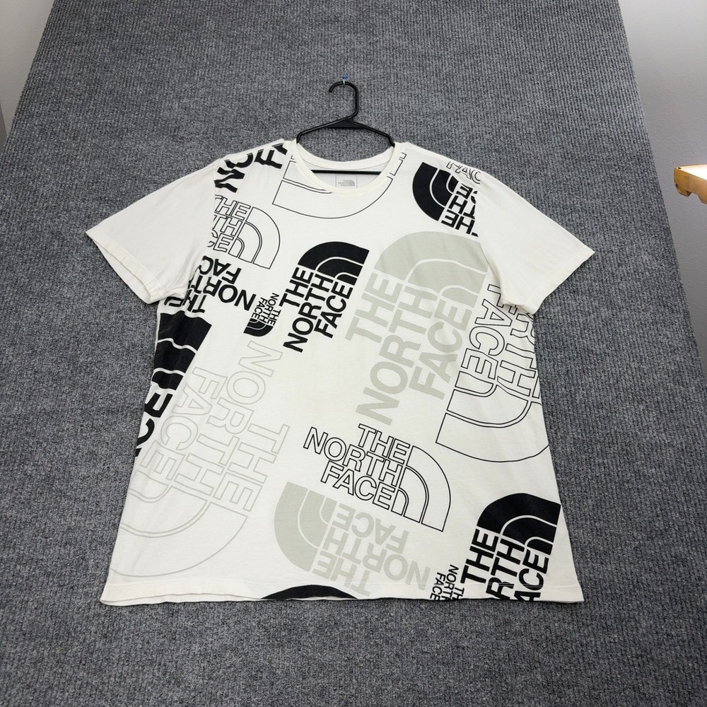 The North Face‎ T Shirt Mens XXL White Cotton Graphic Logo Streetwear Casual
